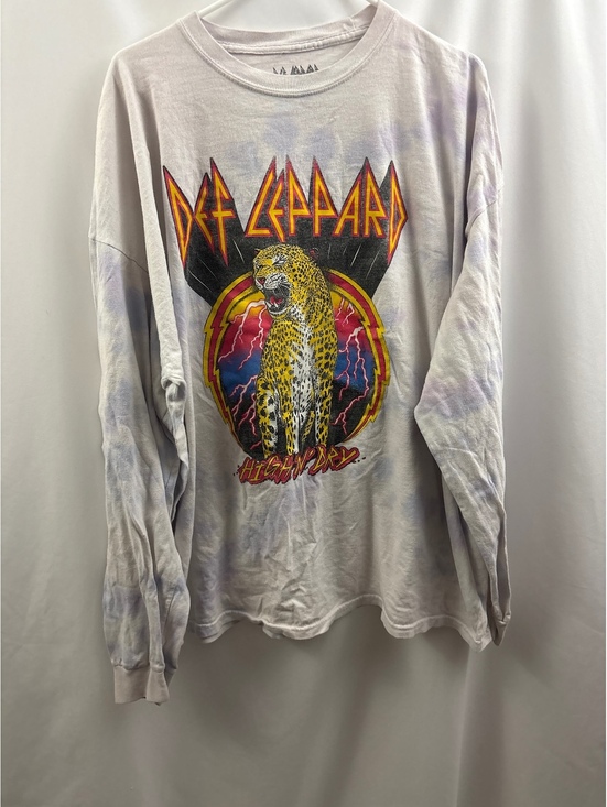 Def Leppard Other - Def Leppard High 'N' Dry Men’s Light Purple Blue Long Sleeve Graphic T-Shirt 3XL